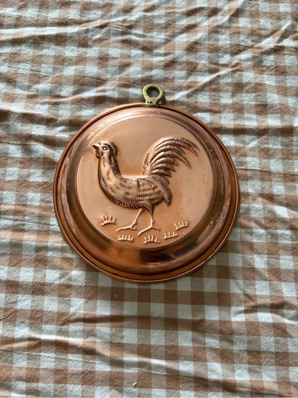 Copper Rooster Wall Hanging Decorative Plate